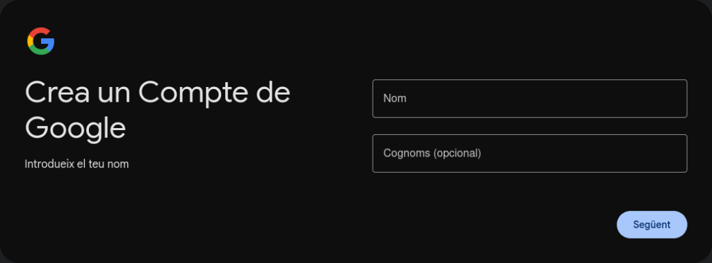 Creació d'un correu per temes acadèmics i professionals identificatiu Screenshot 2025 09 25 At 11 04 31 Crea Un Compte De Google 1024x378