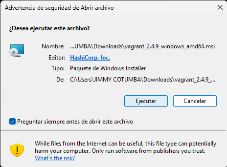 Instal·lació de VirtualBox i Vagrant captura de pantalla 2025 10 05 140926