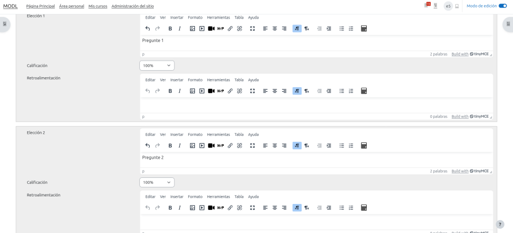 Moodle’s guide (quizzes) screenshot 2025 12 02 at 13 50 54 editando una pregunta de opción múltiple modl